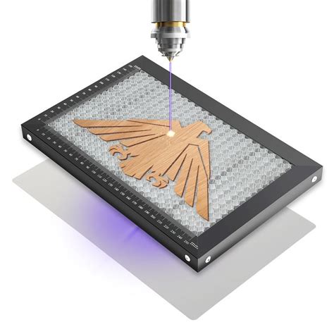 Illustrazione di un piano di lavoro a nido d'ape per macchine laser
