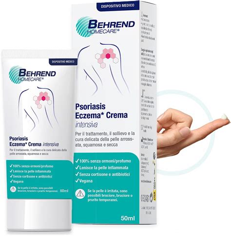 Immagine di un flacone di crema per la psoriasi con ingredienti naturali
