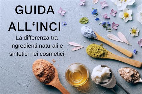 Schema INCI con ingredienti naturali e sintetici