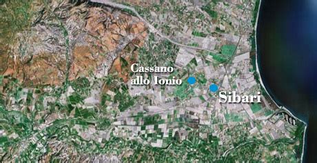 Mappa di Cassano all'Ionio con indicatori di strutture mediche