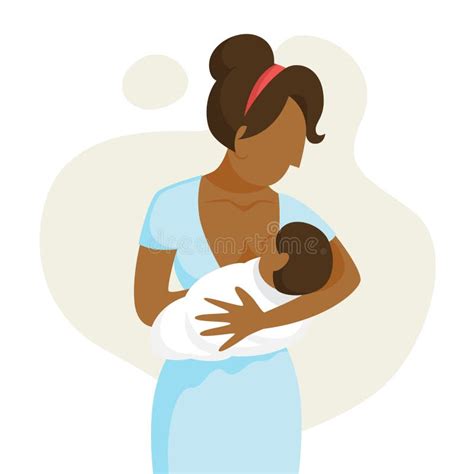 Illustrazione di una madre che allatta il suo neonato, con enfasi sulla zona del capezzolo
