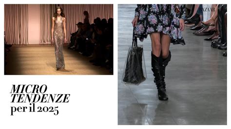 Collage di immagini che rappresentano le ultime tendenze nella moda degli abiti da sera