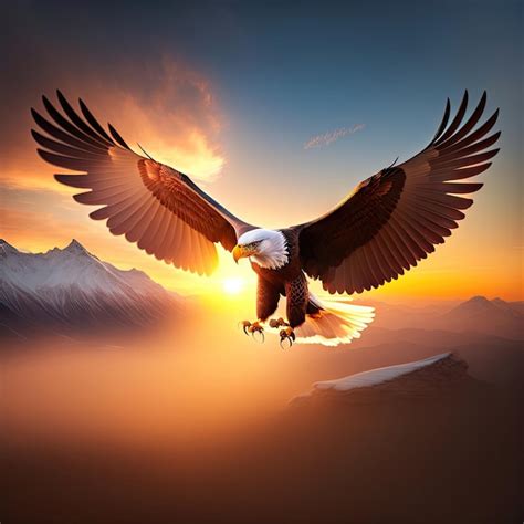 Illustrazione di un'aquila in volo