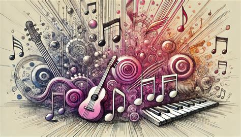 Illustrazione astratta che evoca la musica e la poesia