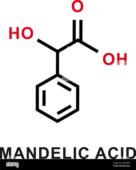 Schema molecolare dell'acido mandelico