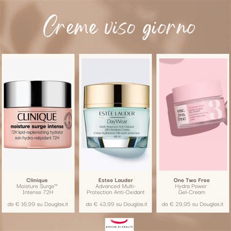 Diverse texture di creme per il viso: fluida, in gel, in crema