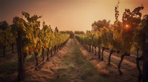 immagine di un vigneto rigoglioso ma con segni di malattia