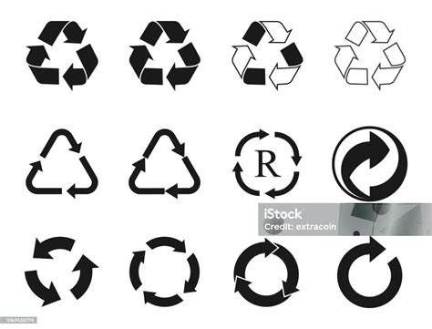 Simbolo del riciclaggio e del materiale riciclato