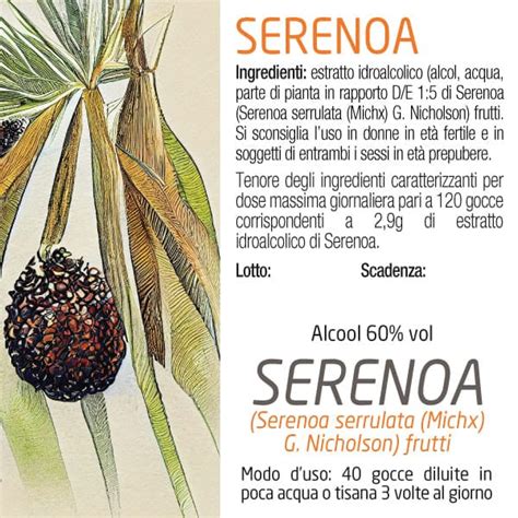 Diagramma comparativo degli estratti di Serenoa repens