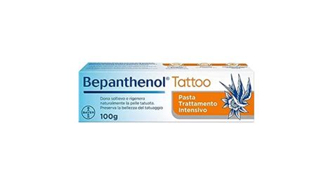 Tubo di Bepanthenol Tattoo e applicazione su pelle