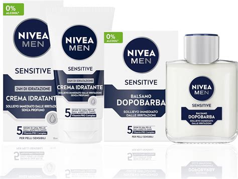 Confezione del NIVEA MEN Sensitive Balsamo Dopobarba su uno sfondo pulito