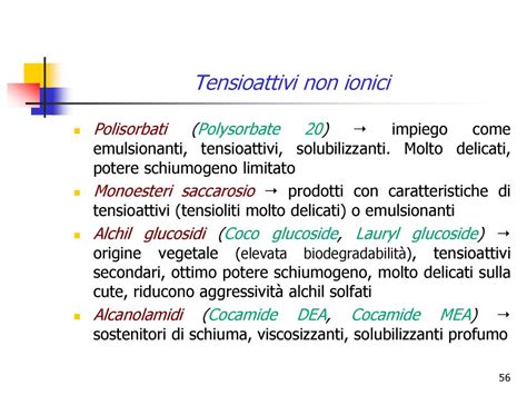Diagramma dei tensioattivi delicati