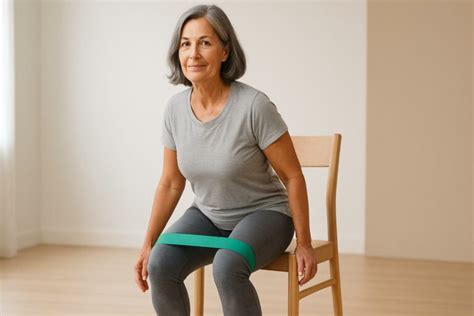 Donna anziana che esegue esercizi leggeri per le articolazioni