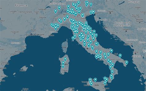 Mappa delle sorgenti termali in Italia