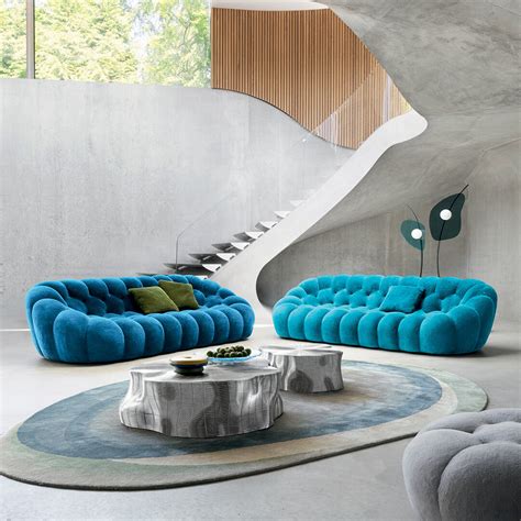 divano bubble roche bobois configurazione angolare in pelle