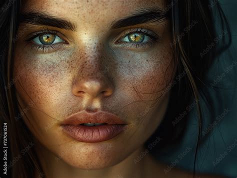 Primo piano di un viso con un leggero effetto abbronzante naturale