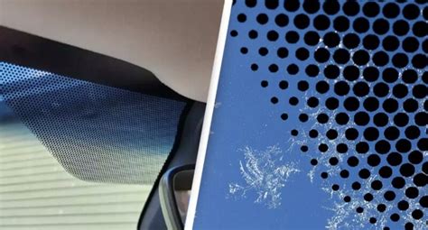 Dettaglio puntini neri sul bordo del parabrezza