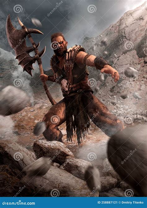 Illustrazione di un guerriero fantasy con una cicatrice sotto l'occhio