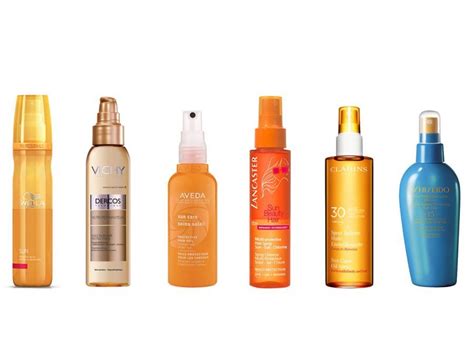 Capelli baciati dal sole con uno spray protettivo