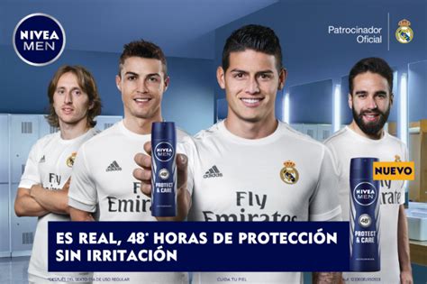 Logo del Real Madrid con prodotti NIVEA MEN