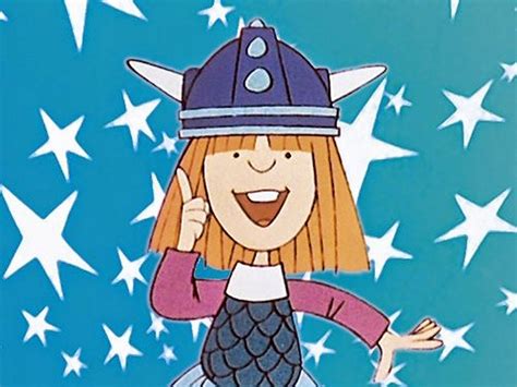 Vicky il Vichingo con elmetto rosso