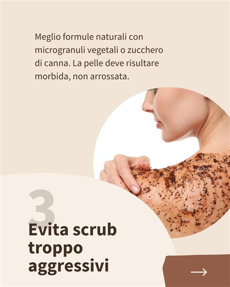 Pelle esfoliata e liscia prima dell'applicazione dell'olio solare