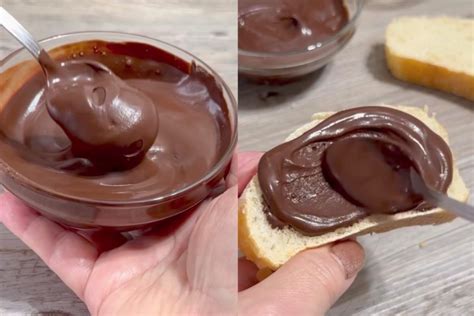 Fetta di pane integrale spalmata con crema al cacao