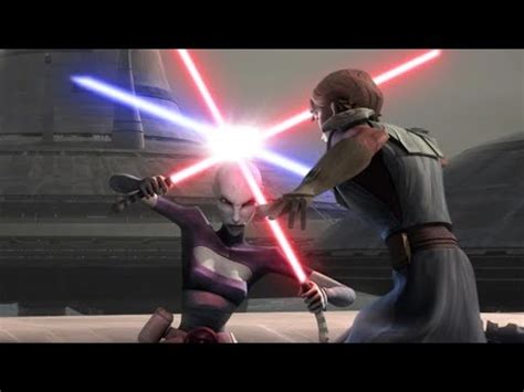 Asajj Ventress e Anakin Skywalker in duello