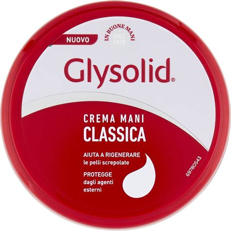 composizione chimica di una crema per le mani