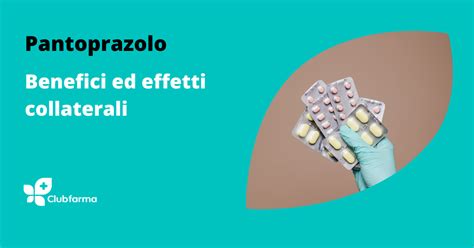 Infografica sui sintomi comuni e rari degli effetti collaterali del pantoprazolo