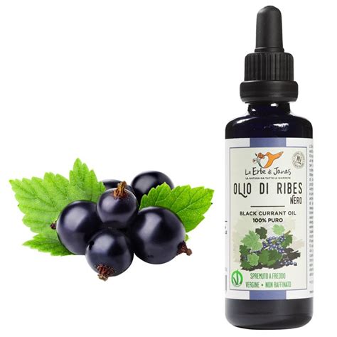 Bottiglia di olio di ribes nero