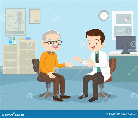 Illustrazione stilizzata di un medico che parla con un paziente sorridente