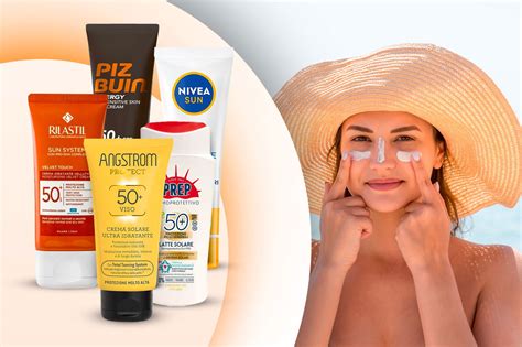 Applicazione di crema solare su viso e mani