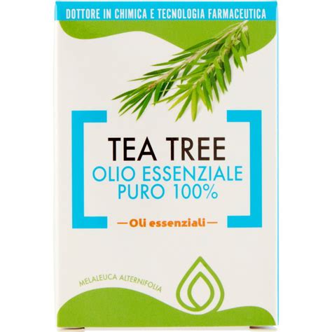 Flacone di olio essenziale di Tea Tree con applicatore