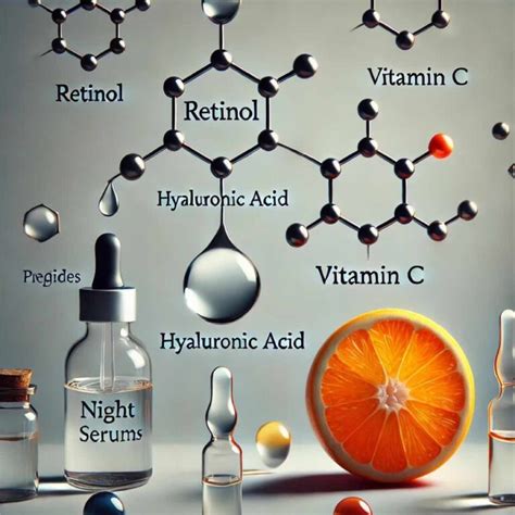 Illustrazione di diversi ingredienti idratanti