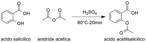 Schema di sintesi dell'acido acetilsalicilico