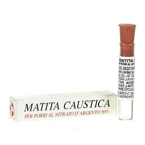 Diagramma dell'applicazione di una matita caustica su una verruca