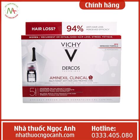 Diagramma che illustra le 5 azioni di Vichy Dercos Aminexil Clinical 5 sul cuoio capelluto