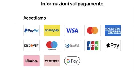 Infografica sui metodi di pagamento e spedizione disponibili