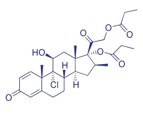 Schema molecolare del Beclometasone Dipropionato