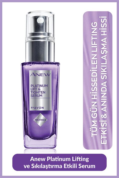 Schema comparativo delle caratteristiche della crema Avon Anew Platinum