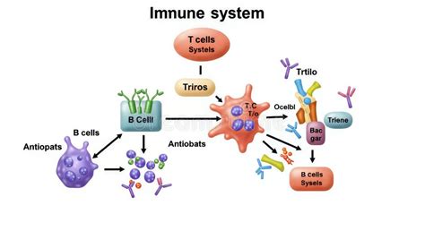 Diagram illustrating the immune system response to viruses