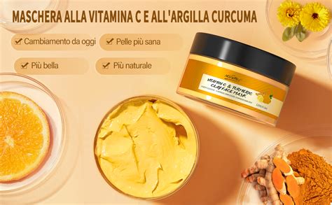 Ingredienti per una maschera alla curcuma in ciotole separate