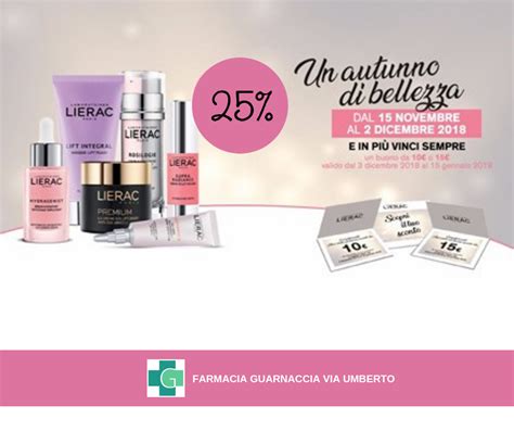 Farmacia con esposizione prodotti Lierac