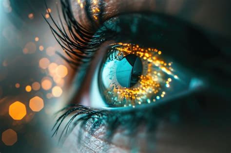 Primo piano di un occhio con occhiaie marcate