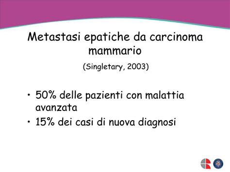 Schema delle metastasi da carcinoma mammario