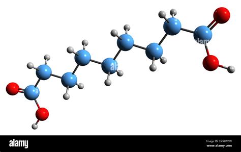 Struttura molecolare dell'acido azelaico