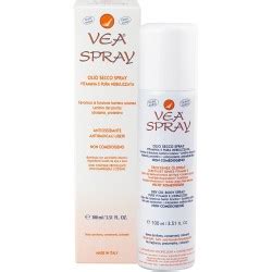 Immagine di un flacone spray VEA SPRAY applicato sulla pelle