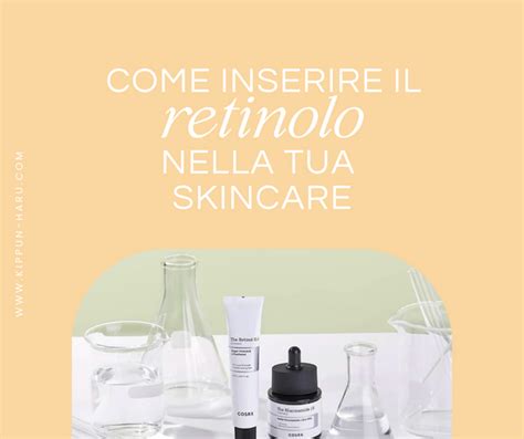 Schema che illustra l'introduzione graduale del retinolo nella skincare routine