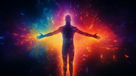 Silhouette femminile in primo piano, con un'aura di benessere e salute